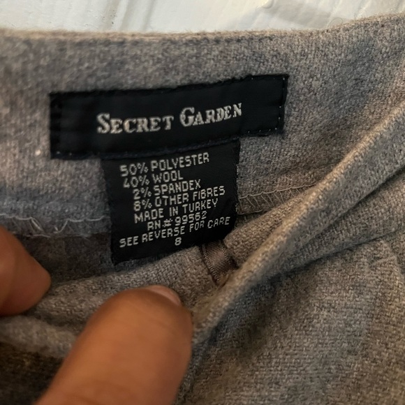 Gray Textured Pant with Straight Leg - Picture 2 of 3